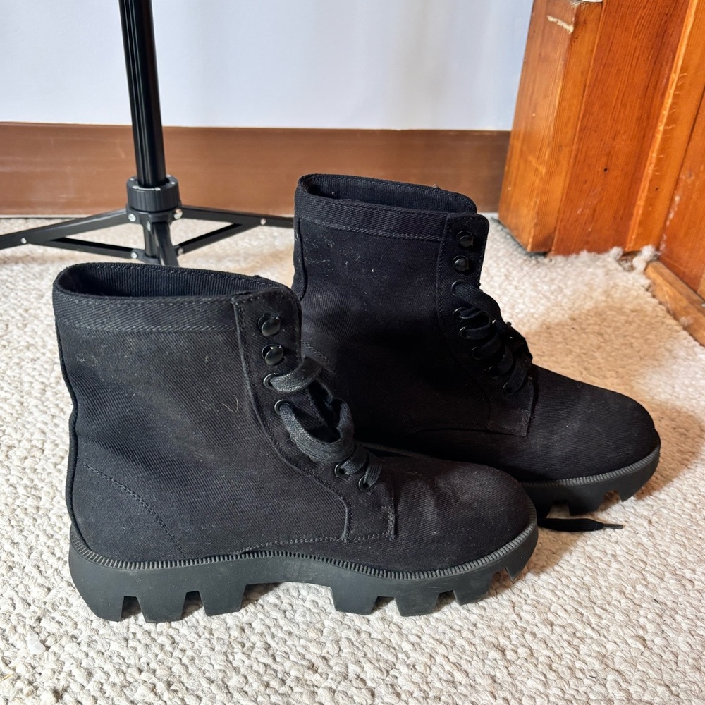 Black Ankle Lace up  Boots